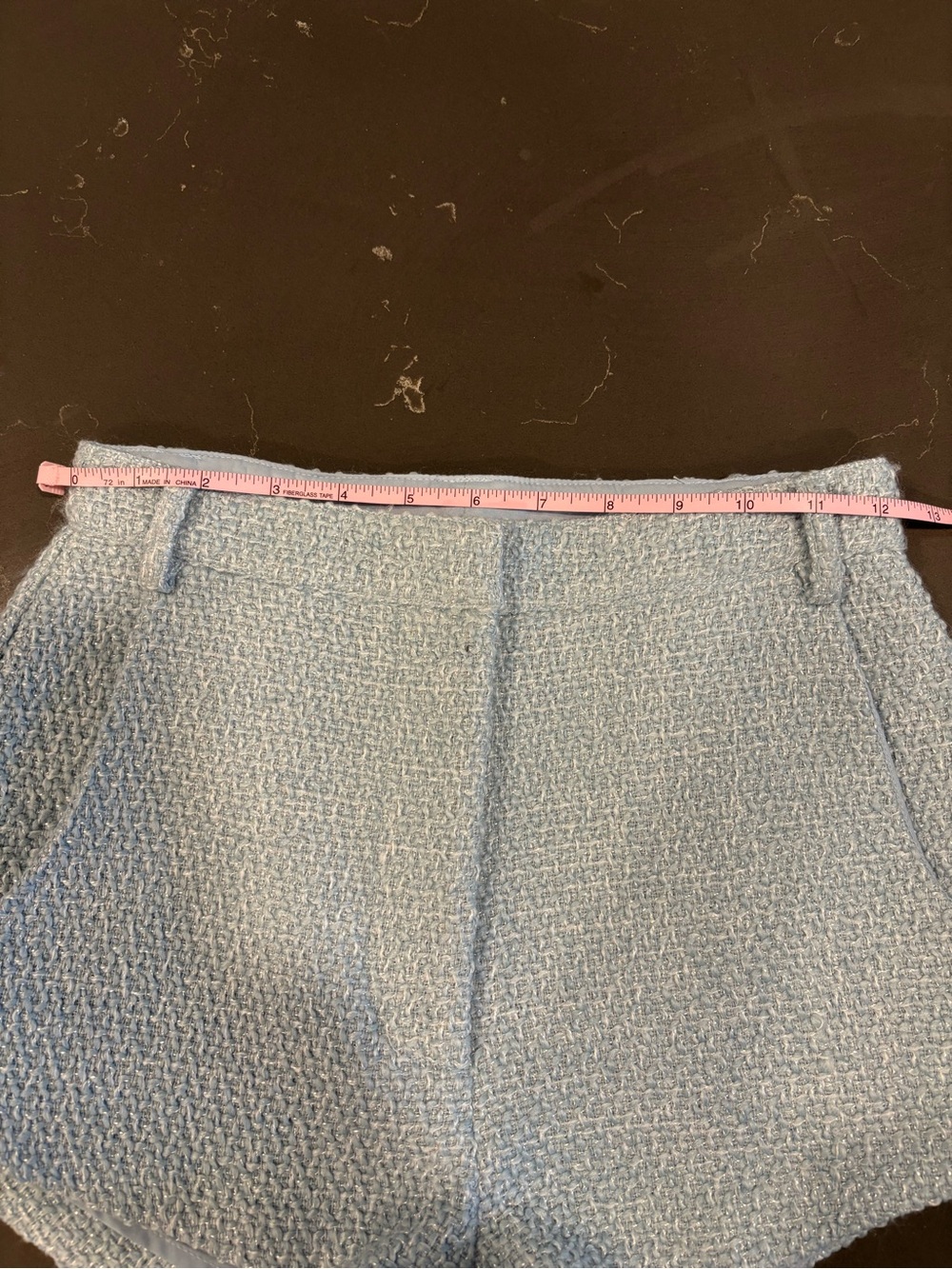 Amanda Uprichard Light Blue Tweed / Bouclé Shorts - Picture 5 of 8
